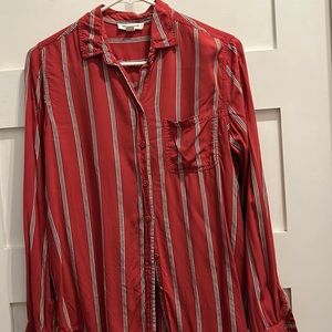 Beachlunchlounge striped button down blouse